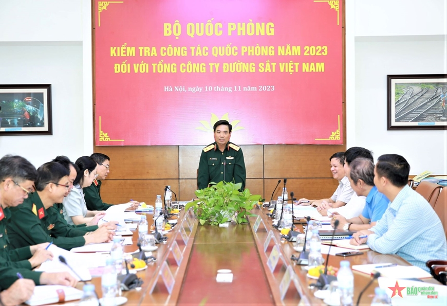 Bộ Quốc phòng kiểm tra công tác quốc phòng tại Tổng công ty Đường sắt Việt Nam